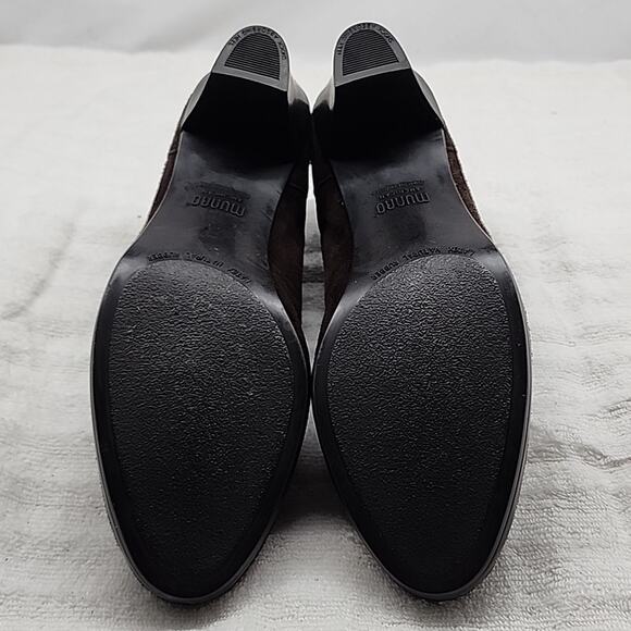 MUNRO FRANCEE WOMENS BROWN KID SUEDE ANKLE BOOTIES SIZE 10 NEW - Picture 12 of 16